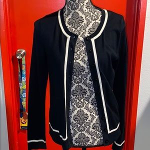 Black and white cardigan